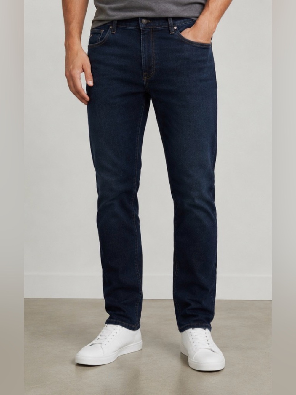TOMMY HILFIGER Mens Streetwear Slim Straight Dark Blue Jeans 40x30 Brand Quality - Picture 3 of 11